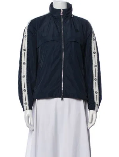 Pre-owned Tory Burch Striped Jacket In Blue