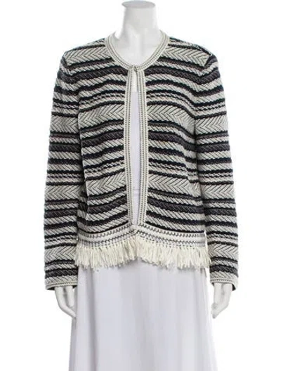 Pre-owned Tory Burch Striped Jacket In Neutrals