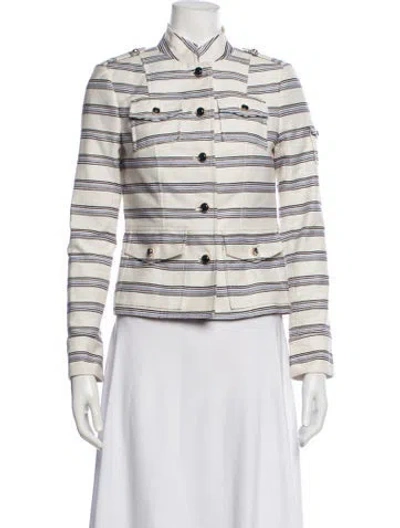 Pre-owned Tory Burch Striped Jacket In Neutrals