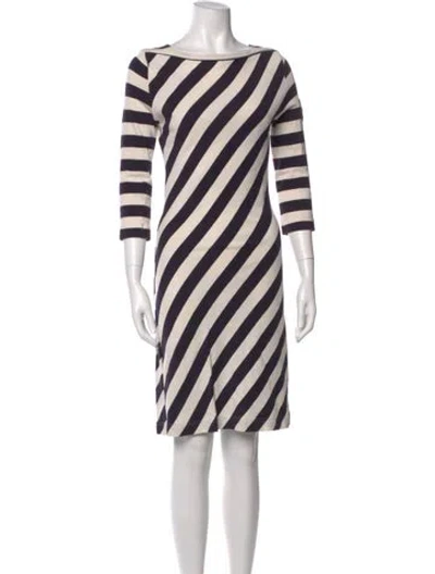 Pre-owned Tory Burch Striped Knee-length Dress In Multi