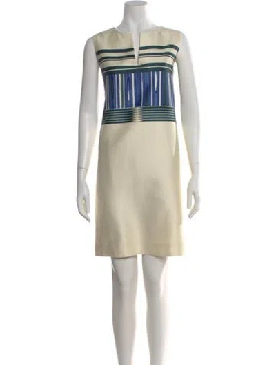 Pre-owned Tory Burch Striped Knee-length Dress In Multi