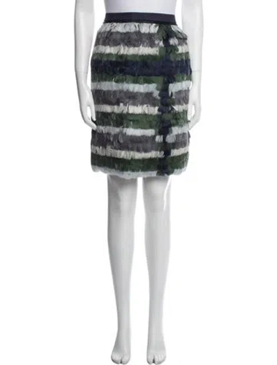 Pre-owned Tory Burch Striped Knee-length Skirt In Multi