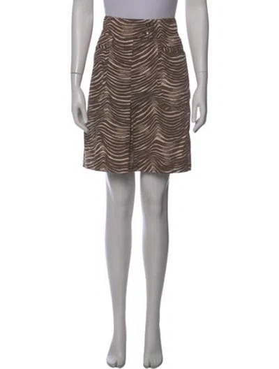 Pre-owned Tory Burch Striped Knee-length Skirt In Multi