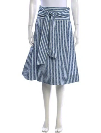 Pre-owned Tory Burch Striped Knee-length Skirt In Multi