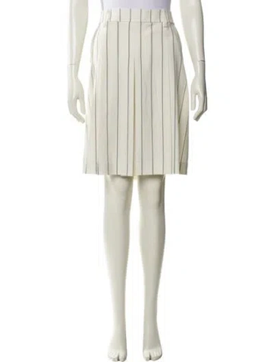 Pre-owned Tory Burch Striped Knee-length Skirt W/ Tags In Neutral