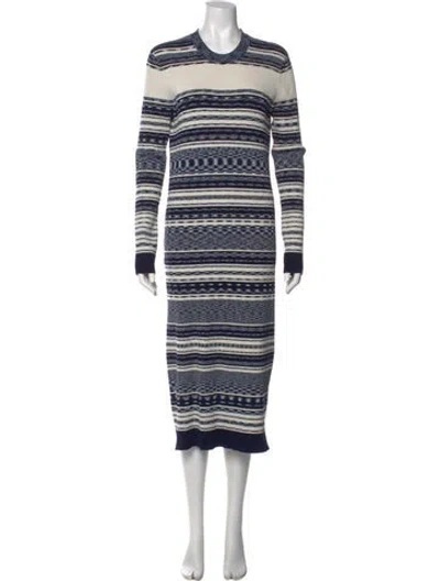 Pre-owned Tory Burch Striped Long Dress In Multi