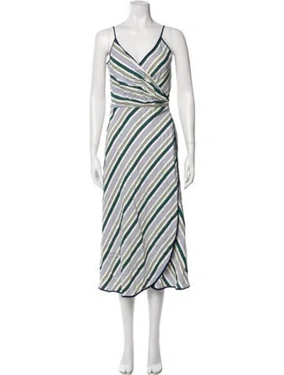 Pre-owned Tory Burch Striped Long Dress In Multi