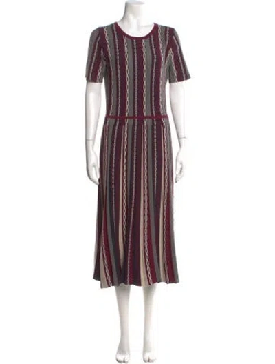 Pre-owned Tory Burch Striped Long Dress In Multi