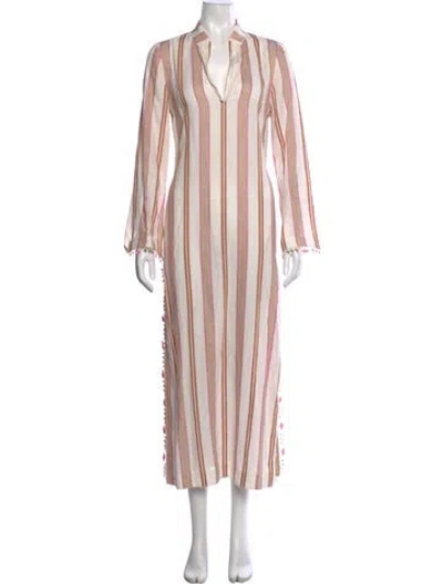 Pre-owned Tory Burch Striped Long Dress W/ Tags In Multi