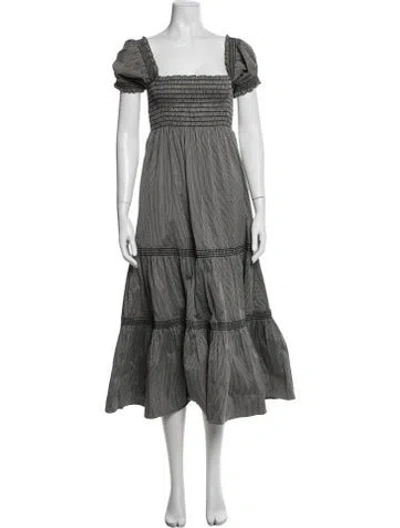 Pre-owned Tory Burch Striped Midi Length Dress In Multi