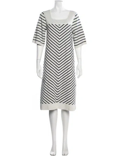 Pre-owned Tory Burch Striped Midi Length Dress In Multi