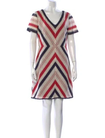 Pre-owned Tory Burch Striped Mini Dress