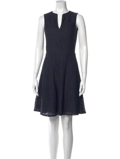 Pre-owned Tory Burch Striped Mini Dress In Blue