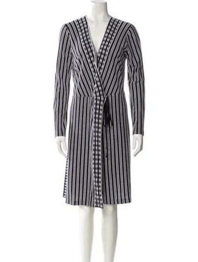 Pre-owned Tory Burch Striped Mini Dress In Multi