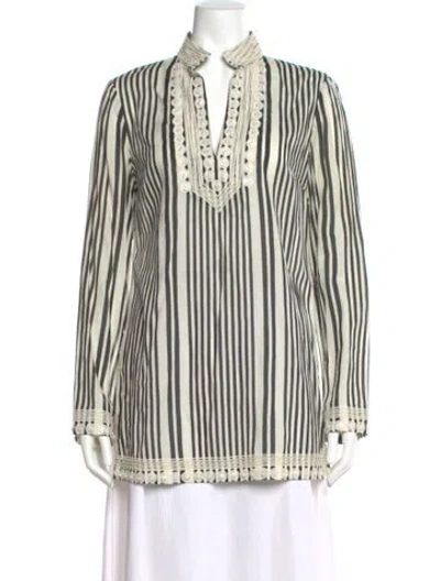 Pre-owned Tory Burch Striped Mini Dress In Multi