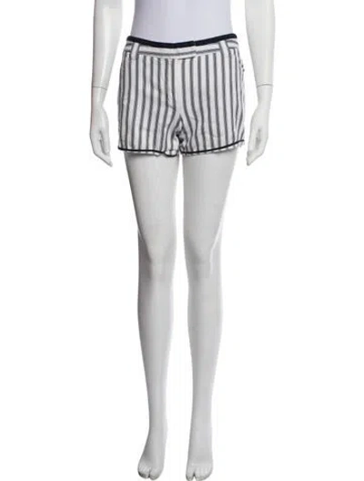 Pre-owned Tory Burch Striped Mini Shorts In Blue