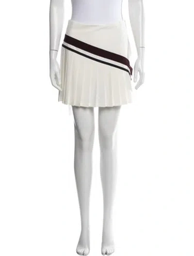 Pre-owned Tory Burch Striped Mini Shorts In Neutrals