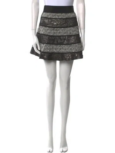 Pre-owned Tory Burch Striped Mini Skirt In Multi