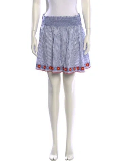 Pre-owned Tory Burch Striped Mini Skirt In Multi