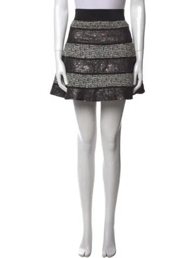 Pre-owned Tory Burch Striped Mini Skirt In Multi