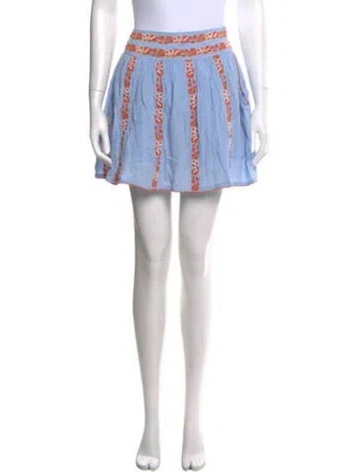 Pre-owned Tory Burch Striped Mini Skirt In Multi