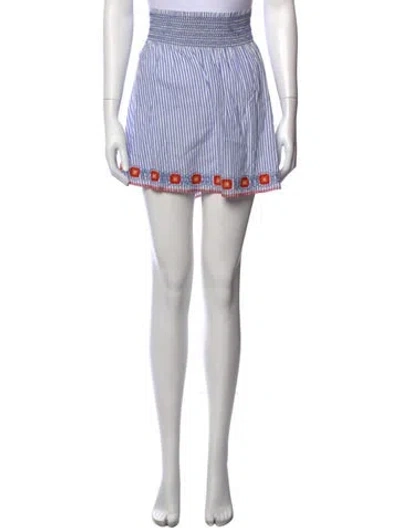 Pre-owned Tory Burch Striped Mini Skirt In Multi