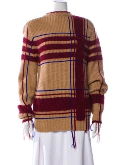Pre-owned Tory Burch Striped Mock Neck Sweater W/ Tags In Multi