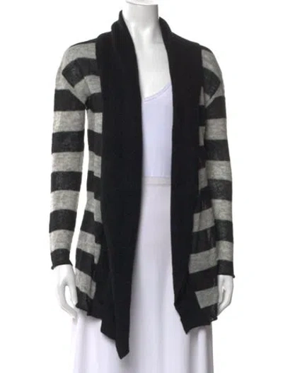 Pre-owned Tory Burch Striped Open Front Sweater In Multi