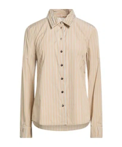 Tory Burch Striped Shirt In Neutral