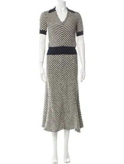 Pre-owned Tory Burch Striped Skirt Suit W/ Tags