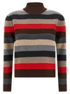 Tory Burch Merino Wool Turtleneck Sweater In Animal Print