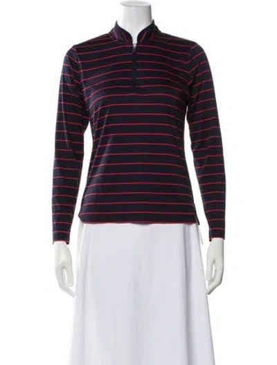 Pre-owned Tory Burch Striped Sweater In Blue