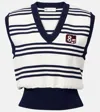 Tory Burch Striped Sweater Vest In White