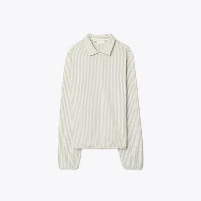 Tory Burch Striped Top In White Stripe