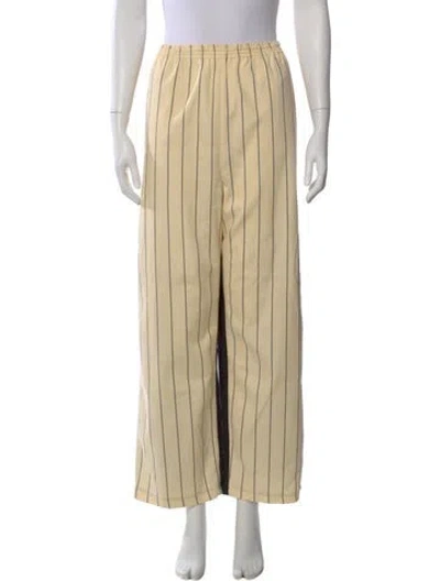 Pre-owned Tory Burch Striped Wide Leg Pants