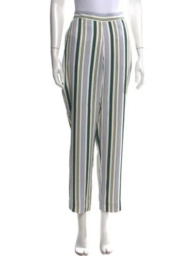 Pre-owned Tory Burch Striped Wide Leg Pants In Multi