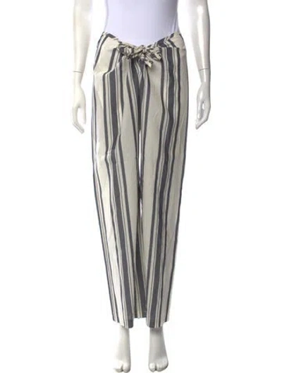 Pre-owned Tory Burch Striped Wide Leg Pants In Multicolor