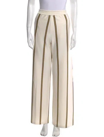 Pre-owned Tory Burch Striped Wide Leg Pants In Neutral