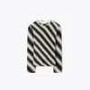 Tory Burch Striped Wool Sweater In Multi