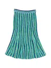 Tory Burch Striped-pattern Midi Skirt In Multi