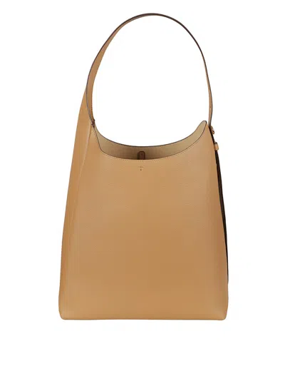 Tory Burch Structured Bag With Single Shoulder Strap In Neutral