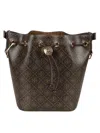 Tory Burch Structured Bucket Bag With Decorative Pattern In Black