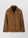 Tory Burch Structured Jacket With Tailored Silhouette In Brown
