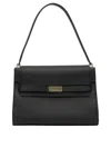 Tory Burch Structured Leather Shoulder Bag In Black