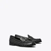 Tory Burch Black Leather Loafers With Small Applied Studs In Perfect Black/silver