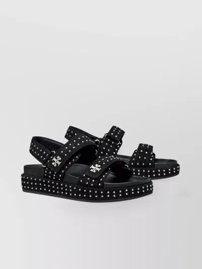 Tory Burch Studded Double Strap Leather Sandals