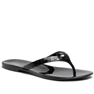 Tory Burch Studded Jelly Flip Flop In Black