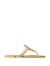Tory Burch Studded Miller Leather Flat Sandals