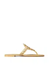 Tory Burch Studded Miller Leather Flat Sandals