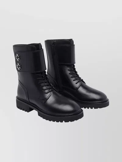 TORY BURCH STYLISH LACE-UP ANKLE STRAP BOOTIES